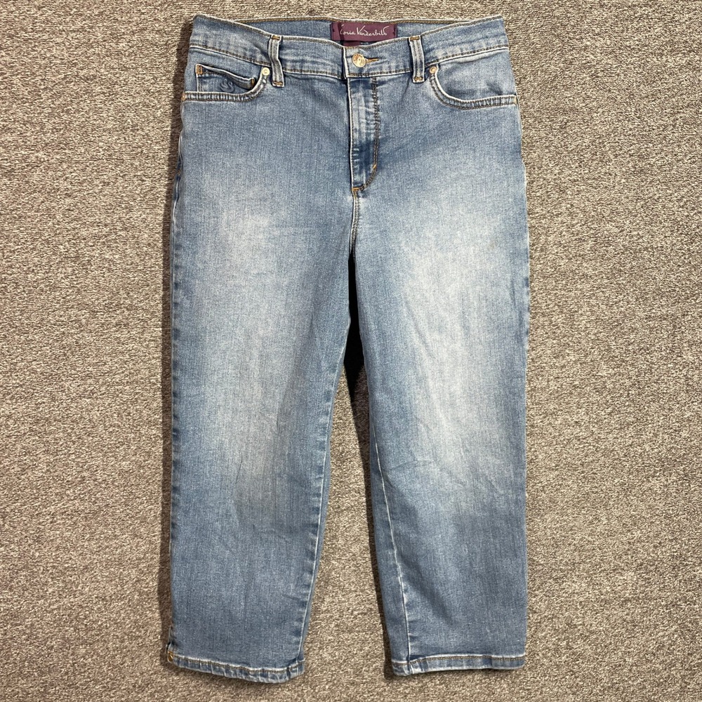 Gloria Vanderbilt Jeans Amanda Womens 6 High Rise Capri Light Wash Blue